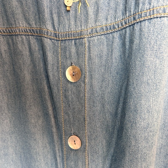 Vintage Tie Back Denim Maxi Dress - Picture 4 of 8